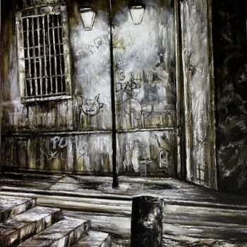 Painting titled "rue-de-la-prison-a1…" by Thierry Sellem, Original Artwork