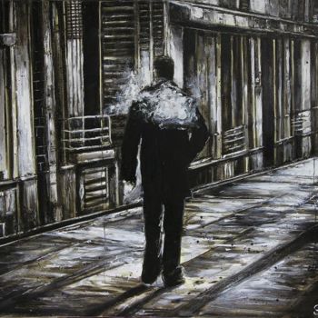 Peinture intitulée "le-fumeur-a1.jpg" par Thierry Sellem, Œuvre d'art originale