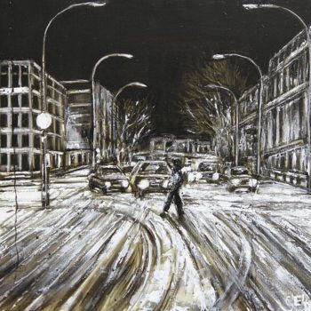 Painting titled "avenue-a-montreal-s…" by Thierry Sellem, Original Artwork