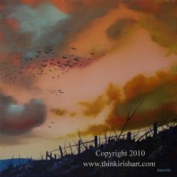 Painting titled "Coming home to Roost" by Stephen Diggin, Original Artwork