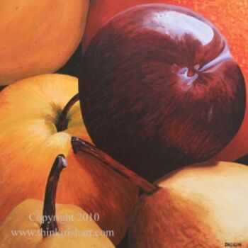 Картина под названием "Fruit Bowl III" - Stephen Diggin, Подлинное произведение искусства