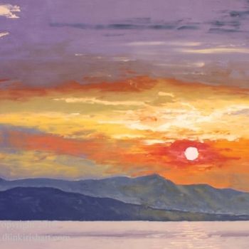 Pintura intitulada "Swilly Sunset I" por Stephen Diggin, Obras de arte originais
