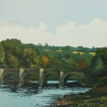 Pintura intitulada "The Castle Bridge" por Stephen Diggin, Obras de arte originais