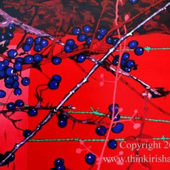 Painting titled "Hedgerow Berries" by Stephen Diggin, Original Artwork