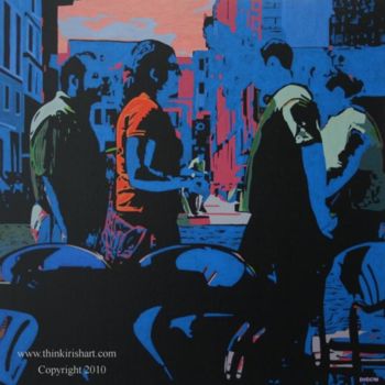 Peinture intitulée "People Watching - V…" par Stephen Diggin, Œuvre d'art originale