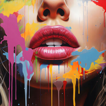 Цифровое искусство под названием "Euphorie chromatique" - Thirteen, Подлинное произведение искусства, Цифровая живопись Уста…