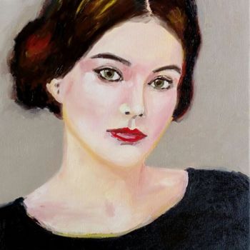 Malerei mit dem Titel "de dame" von Farid Shirzad, Original-Kunstwerk