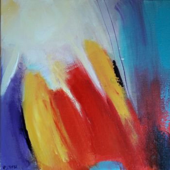 Painting titled "Fuego" by Thierry Moreau, Original Artwork, Acrylic