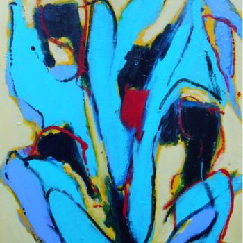 Painting titled "orchidee" by Thierry Moreau, Original Artwork