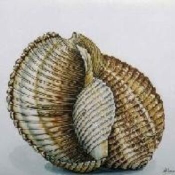 Pintura intitulada "Agean SEA shell" por Thomai Kontou, Obras de arte originais, Outro