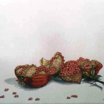 Картина под названием "pomegranates 4" - Thomai Kontou, Подлинное произведение искусства, Другой