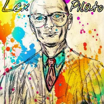 Dibujo titulada "Mon père est Lex Lu…" por Oliver Pilato, Obra de arte original