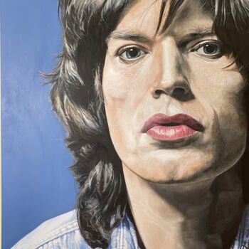 Painting titled "Mick Jagger/ Musici…" by Thomas Barretta, Original Artwork, Acrylic