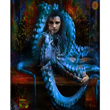Arte digital titulada "Knabe in Blau" por Thomas Beurich, Obra de arte original, Pintura Digital