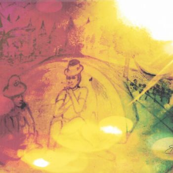 Рисунок под названием "Festival 1%" - Thomas Blondeau-Dumoulin, Подлинное произведение искусства, Карандаш Установлен на Дер…