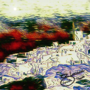Peinture intitulée "Jour2nuit" par Thomas Blondeau-Dumoulin, Œuvre d'art originale, Peinture numérique Monté sur Panneau de…