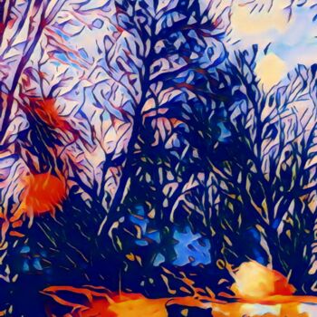 Картина под названием "Cochons" - Thomas Blondeau-Dumoulin, Подлинное произведение искусства, Цифровая живопись Установлен н…
