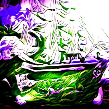 Картина под названием "Aidiphant" - Thomas Blondeau-Dumoulin, Подлинное произведение искусства, Фотомонтаж Установлен на Дер…