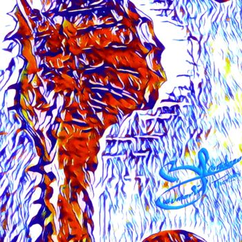 Digitale Kunst mit dem Titel "Love" von Thomas Blondeau-Dumoulin, Original-Kunstwerk, Digitale Malerei Auf Plexiglas montiert
