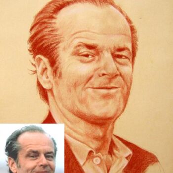 Disegno intitolato "Jack.Nicholson.jpg" da Thomas Cambois, Opera d'arte originale