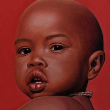 Painting titled "kid" by Thomas Cambois, Original Artwork