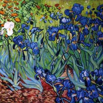 Peinture intitulée "Iris de Van gogh" par Thomas Cambois, Œuvre d'art originale