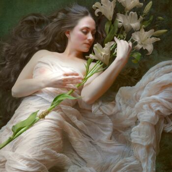 Картина под названием "Bloom Collection /…" - Thomas Christain Wolfe, Подлинное произведение искусства, Масло