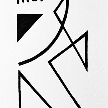 「Abstract 1A5」というタイトルの描画 Thomas Clédaによって, オリジナルのアートワーク, インク