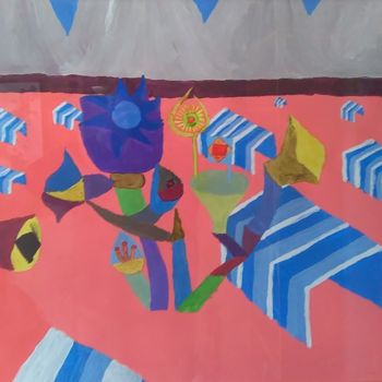 Painting titled "Plantes de Klee dan…" by Thomas Formule, Original Artwork, Acrylic