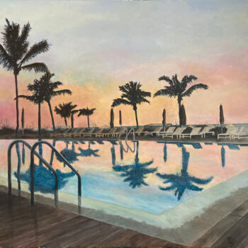 Schilderij getiteld "Bahamas soupir" door Thomas Jager (Thom A), Origineel Kunstwerk, Acryl