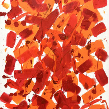 Peinture intitulée "Graffitis - Burn" par Thomas Jeunet, Œuvre d'art originale, Acrylique Monté sur Châssis en bois