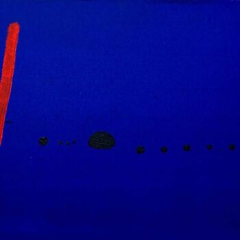 Peinture intitulée "Miro X Klein Blue II" par Thomas Jeunet, Œuvre d'art originale, Acrylique Monté sur Châssis en bois