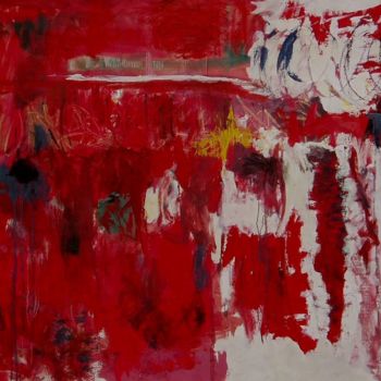 Malerei mit dem Titel "Abstract in Red (#5…" von Thomas Pierce Mudd, Original-Kunstwerk, Öl