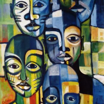 Painting titled "A MARK A TRIBE!" by Terra Bantu, Original Artwork, Acrylic