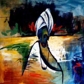 Painting titled "AFRICAN BEAU" by Terra Bantu, Original Artwork, Acrylic