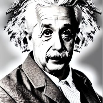 Digital Arts titled "Albert Einstein 2" by Thomas Schneider, Original Artwork, 2D Digital Work