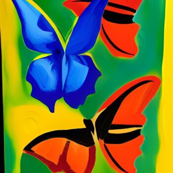 Digitale Kunst mit dem Titel "Butterfly" von Thomas Schneider, Original-Kunstwerk, Digitale Malerei