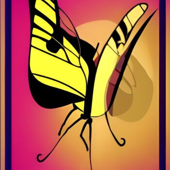 Arte digital titulada "Butterfly 2" por Thomas Schneider, Obra de arte original, Trabajo Digital 2D