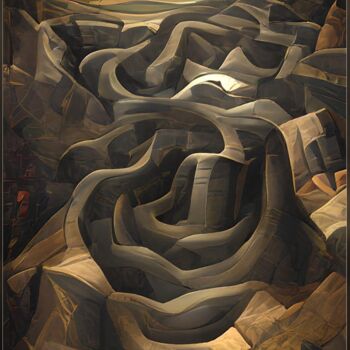 Digitale Kunst mit dem Titel "Infinity Maze" von Thomas Schneider, Original-Kunstwerk, 2D digitale Arbeit