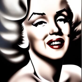 Digitale Kunst mit dem Titel "Marilyn Monroe" von Thomas Schneider, Original-Kunstwerk, 2D digitale Arbeit