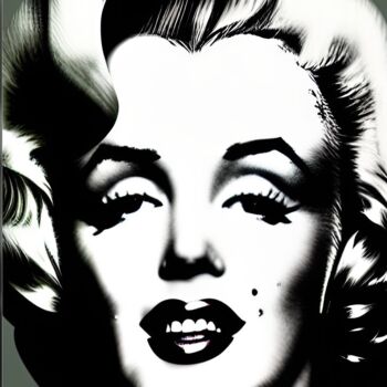 Digitale Kunst mit dem Titel "Marilyn Monroe 3" von Thomas Schneider, Original-Kunstwerk, 2D digitale Arbeit