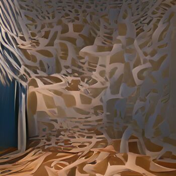 Digitale Kunst mit dem Titel "Waterfall" von Thomas Schneider, Original-Kunstwerk, 2D digitale Arbeit