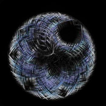 Digitale Kunst mit dem Titel "Abstract Eye" von Thomas Seebauer (FractopiaArt), Original-Kunstwerk, Digitale Malerei Auf Kei…