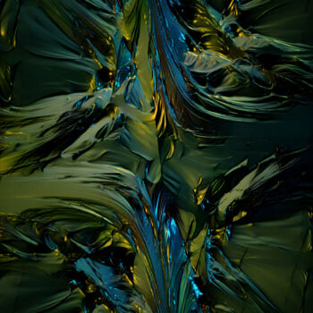 Digitale Kunst mit dem Titel "Emerald" von Thomas Seebauer (FractopiaArt), Original-Kunstwerk, Digitale Malerei Auf Keilrahm…