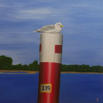 Malerei mit dem Titel "Lifeguard 339" von Thomas Svoboda, Original-Kunstwerk, Öl