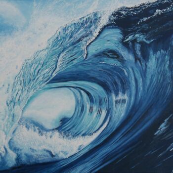 Malerei mit dem Titel "Große Welle" von Thomas Svoboda, Original-Kunstwerk, Öl