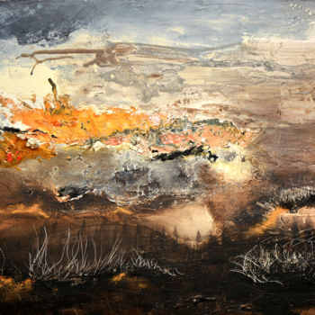 Painting titled "Incendie maîtrisé" by Jean Jacques Thome, Original Artwork, Acrylic
