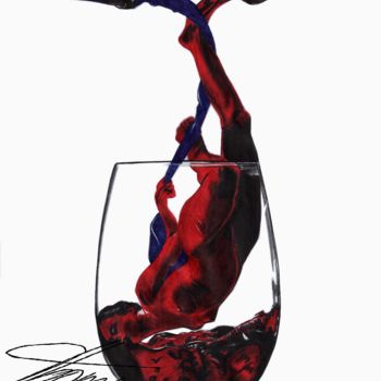 Dessin intitulée "El Brindis" par Thommy, Œuvre d'art originale, Crayon