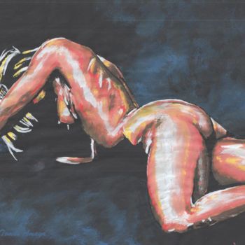 Pintura titulada "Desnudo Hermoso" por Thommy, Obra de arte original, Témpera