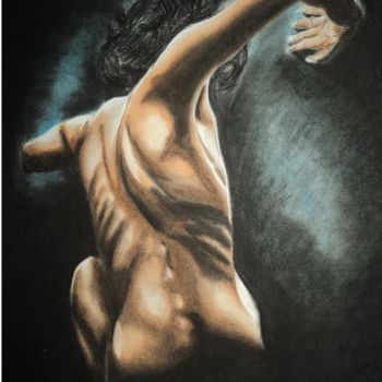 Pittura intitolato "Desnudo (restaurado)" da Thommy, Opera d'arte originale, Pastello